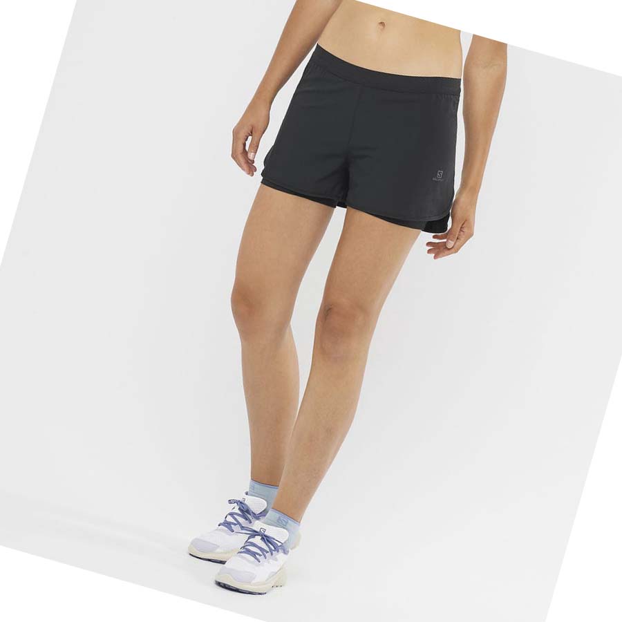 Bermudas Salomon CROSS 2IN1 Mujer Negros | MX 2342LIS